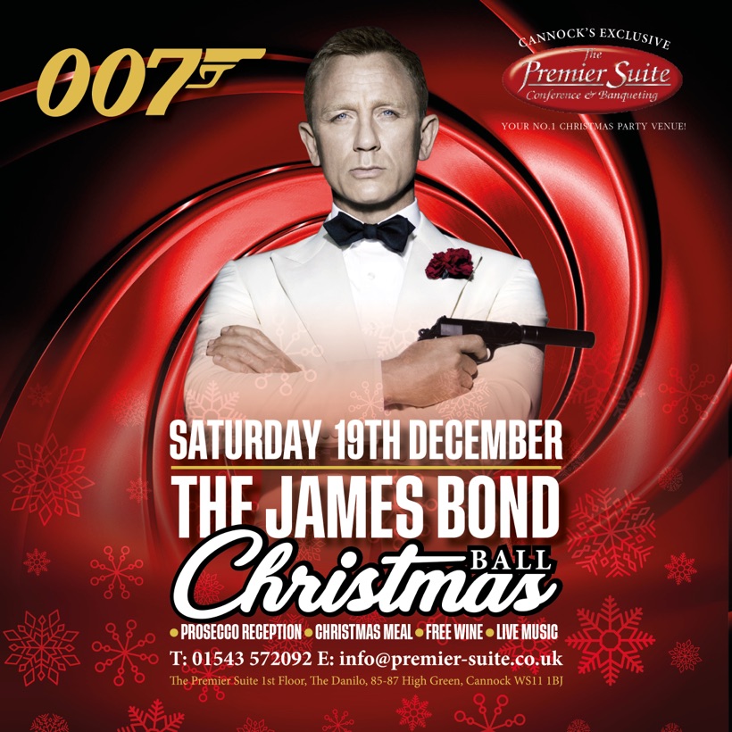 The James Bond Christmas Ball flyer