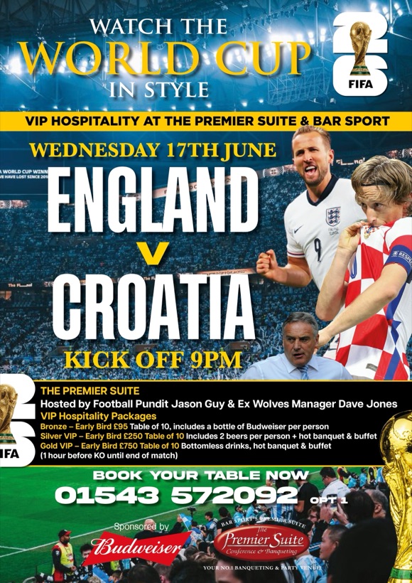 England v Croatia, Live flyer